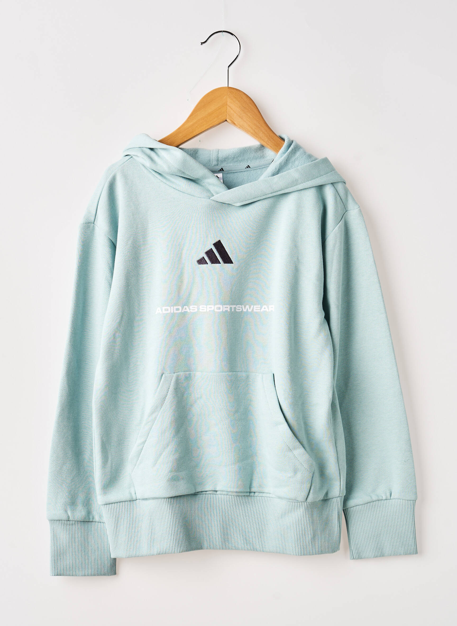 Sweat-shirt à capuche manches longues manches longues bleu ADIDAS fille