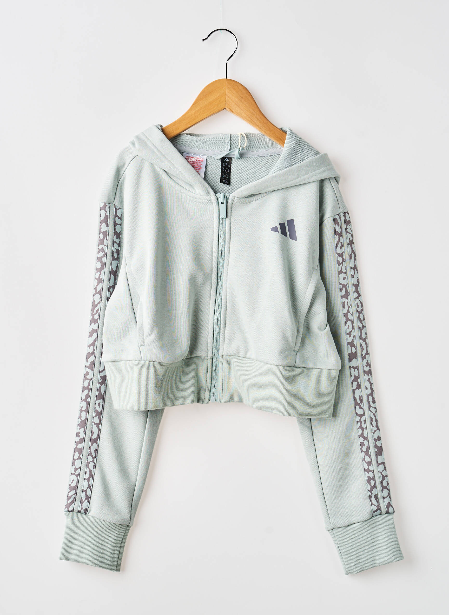 Veste casual resserrée sur le bas bleu ADIDAS fille