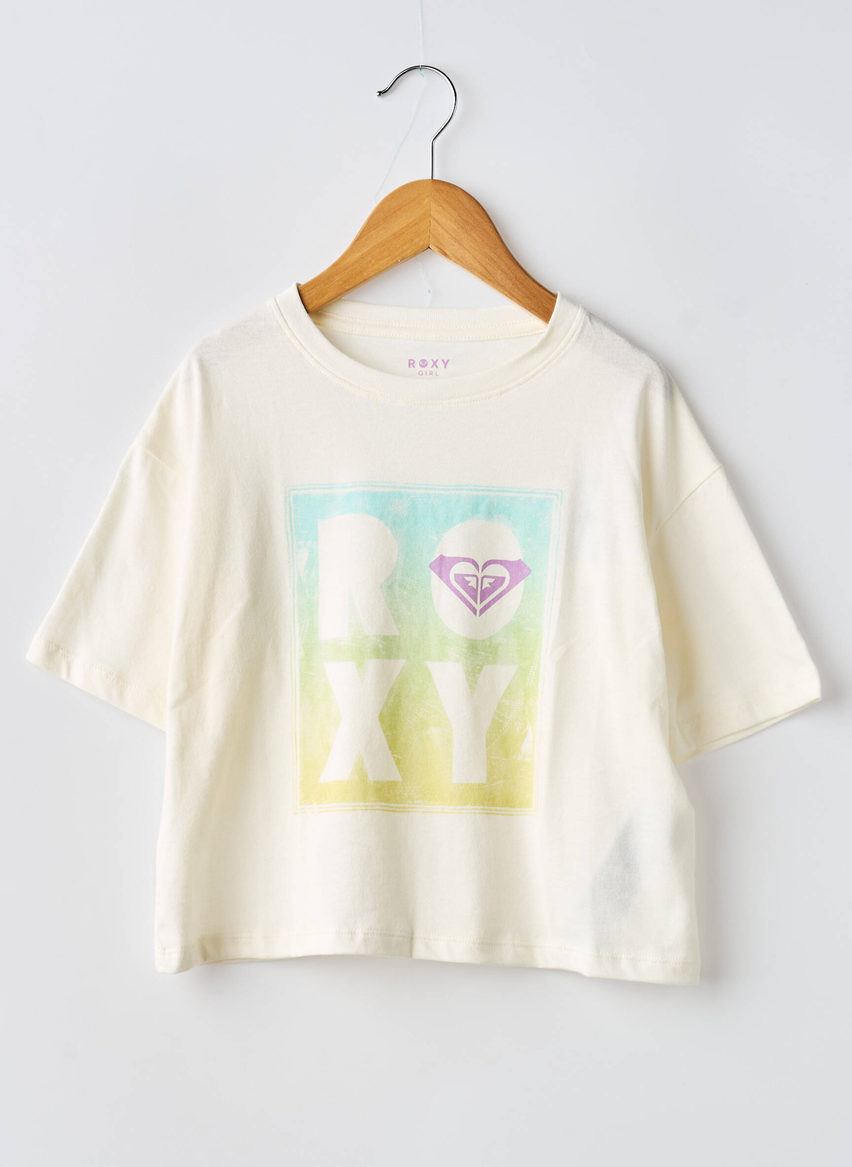 T-shirt coupe droite manches courtes beige ROXY fille