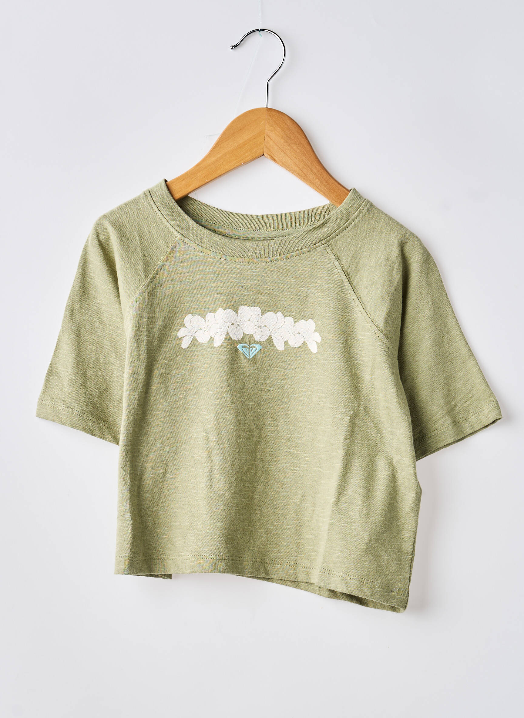 T-shirt coupe droite manches courtes vert ROXY fille