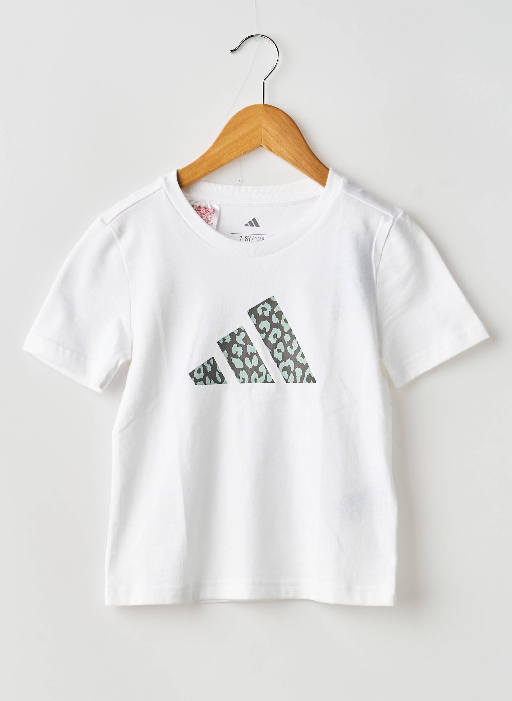 T-shirt coupe droite manches courtes blanc ADIDAS fille