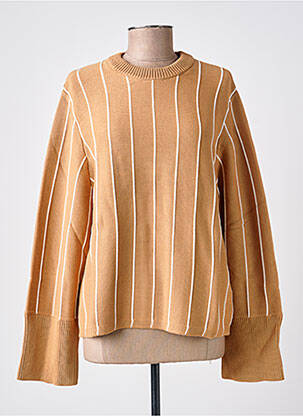 Pull stretch manches longues marron IN WEAR femme