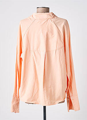 Chemisier coupe droite manches longues orange KAFFE femme