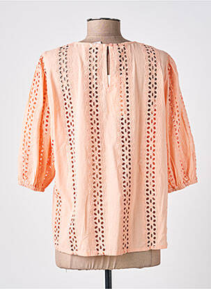 Blouse col rond manches courtes orange KAFFE femme