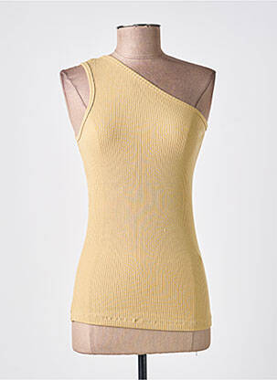 Top stretch sans manche beige KAFFE femme