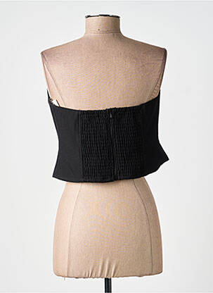 Top coupe cintrée sans manche noir KAFFE femme
