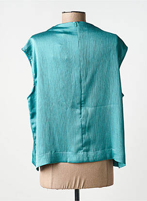 Top tissage crêpe sans manche bleu KAFFE femme