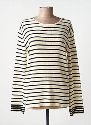 Pull stretch manches longues beige KAFFE femme