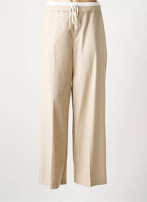 Pantalon droit stretch taille normale beige KAFFE femme