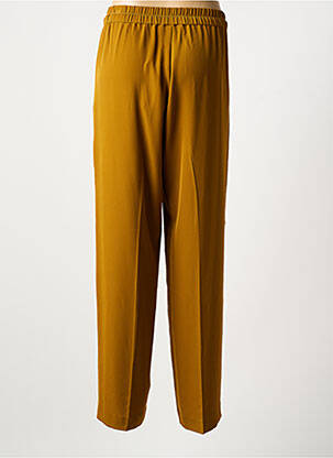 Pantalon droit tissage popeline taille normale marron IN WEAR femme