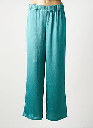 Pantalon droit tissage crêpe taille normale bleu KAFFE femme