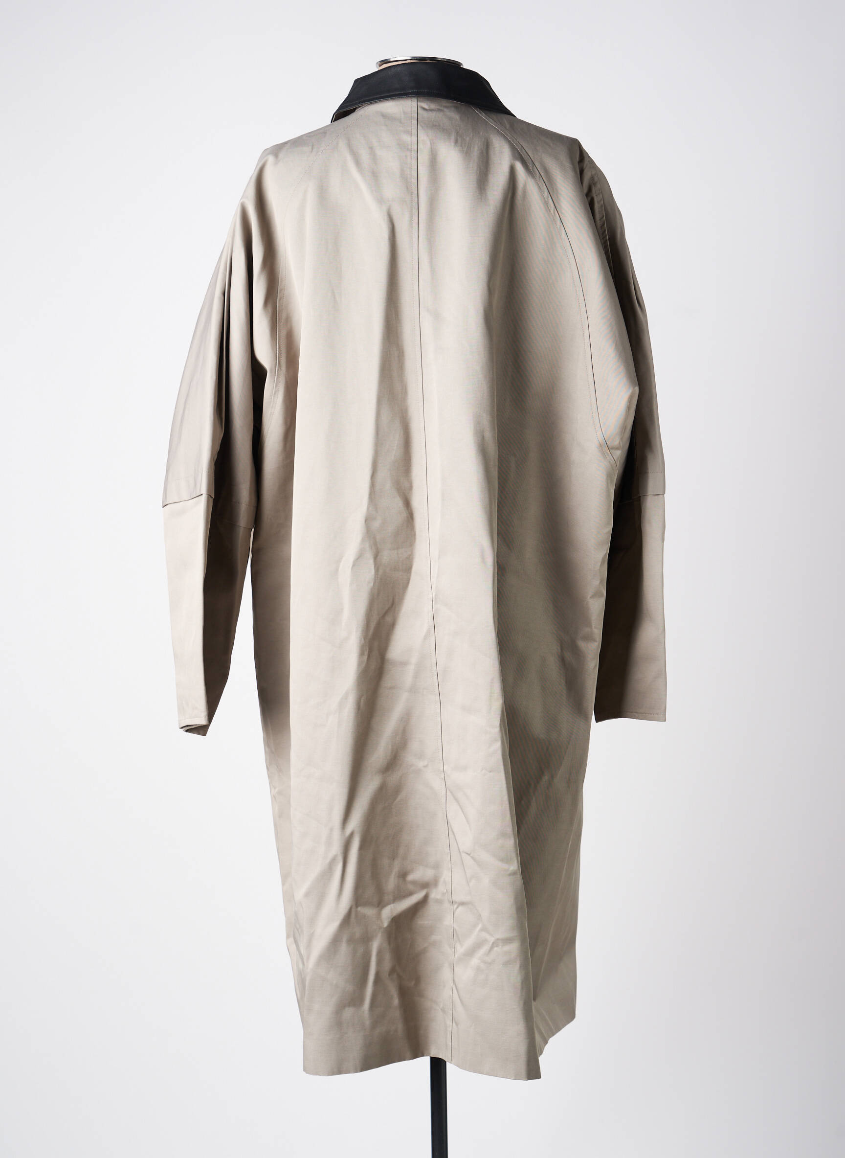 Manteau long coupe droite sans capuche gris KAFFE femme