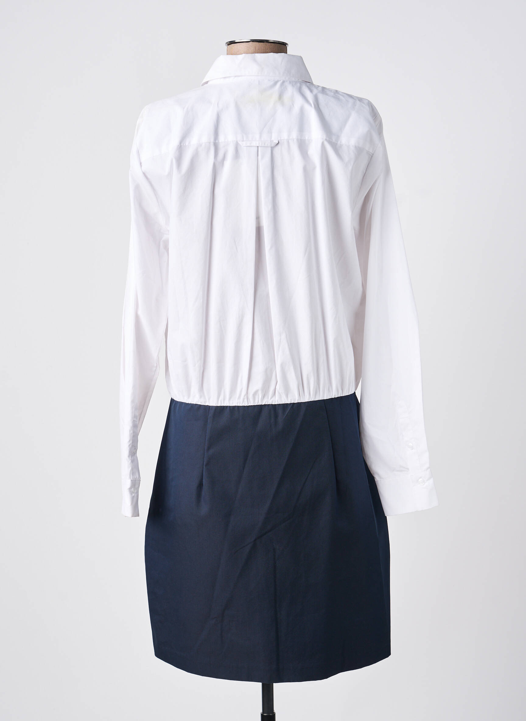 Robe mi-longue manches longues manches longues bleu IN WEAR femme
