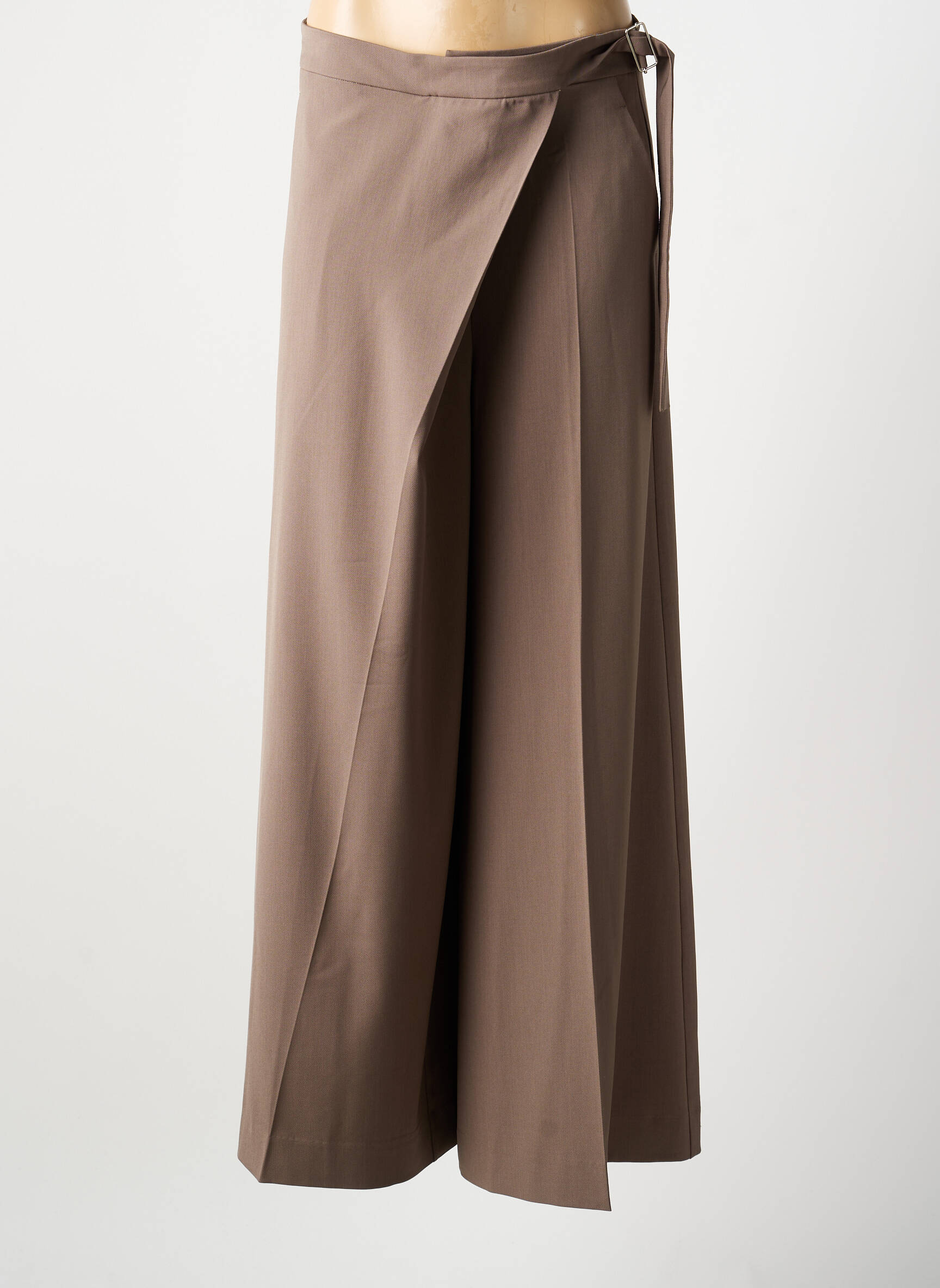 Pantalon large fermeture zip latéral taille normale vert IN WEAR femme