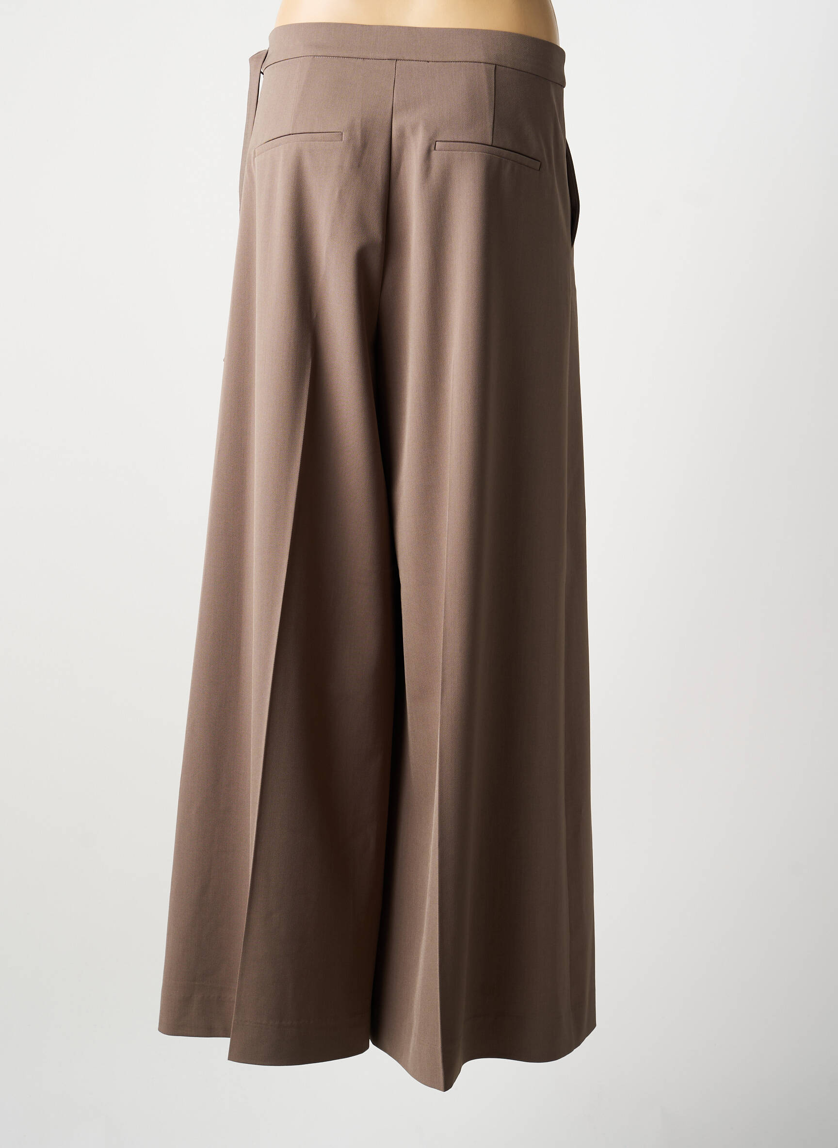 Pantalon large fermeture zip latéral taille normale vert IN WEAR femme