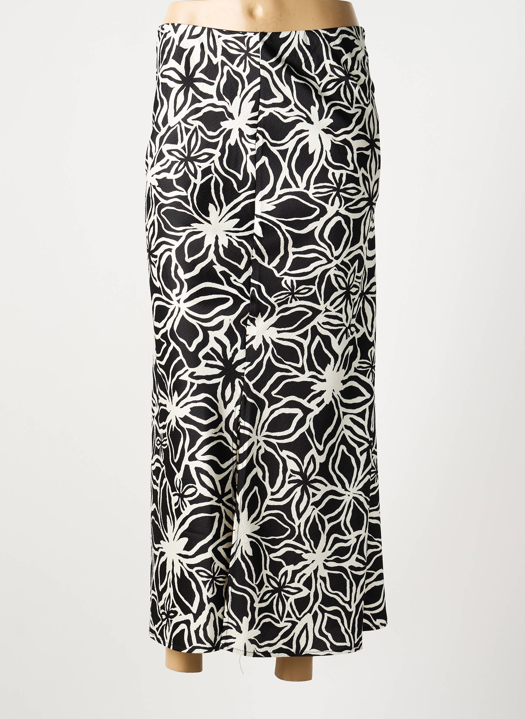 Jupe longue imprimé fantaisie noir KAFFE femme
