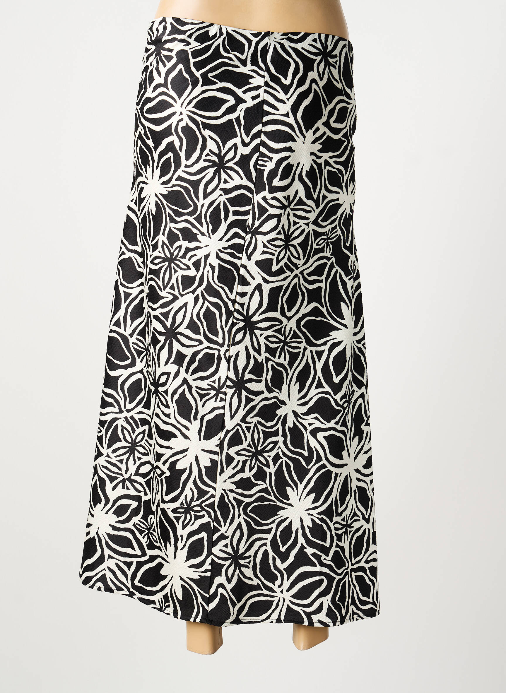 Jupe longue imprimé fantaisie noir KAFFE femme