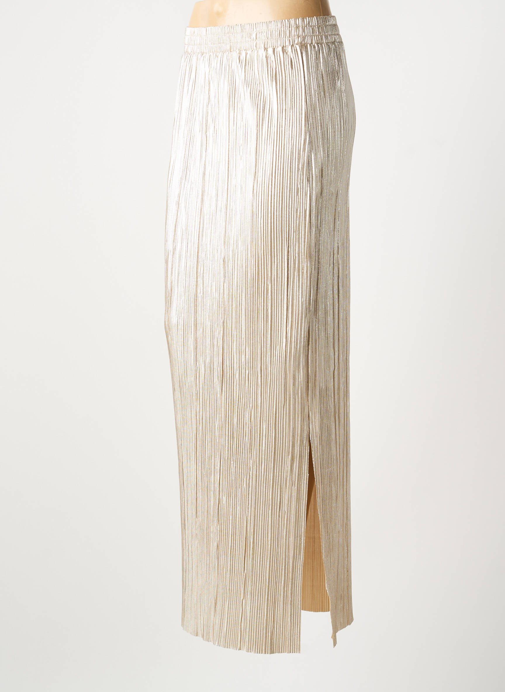 Jupe longue coupe droite or KAFFE femme