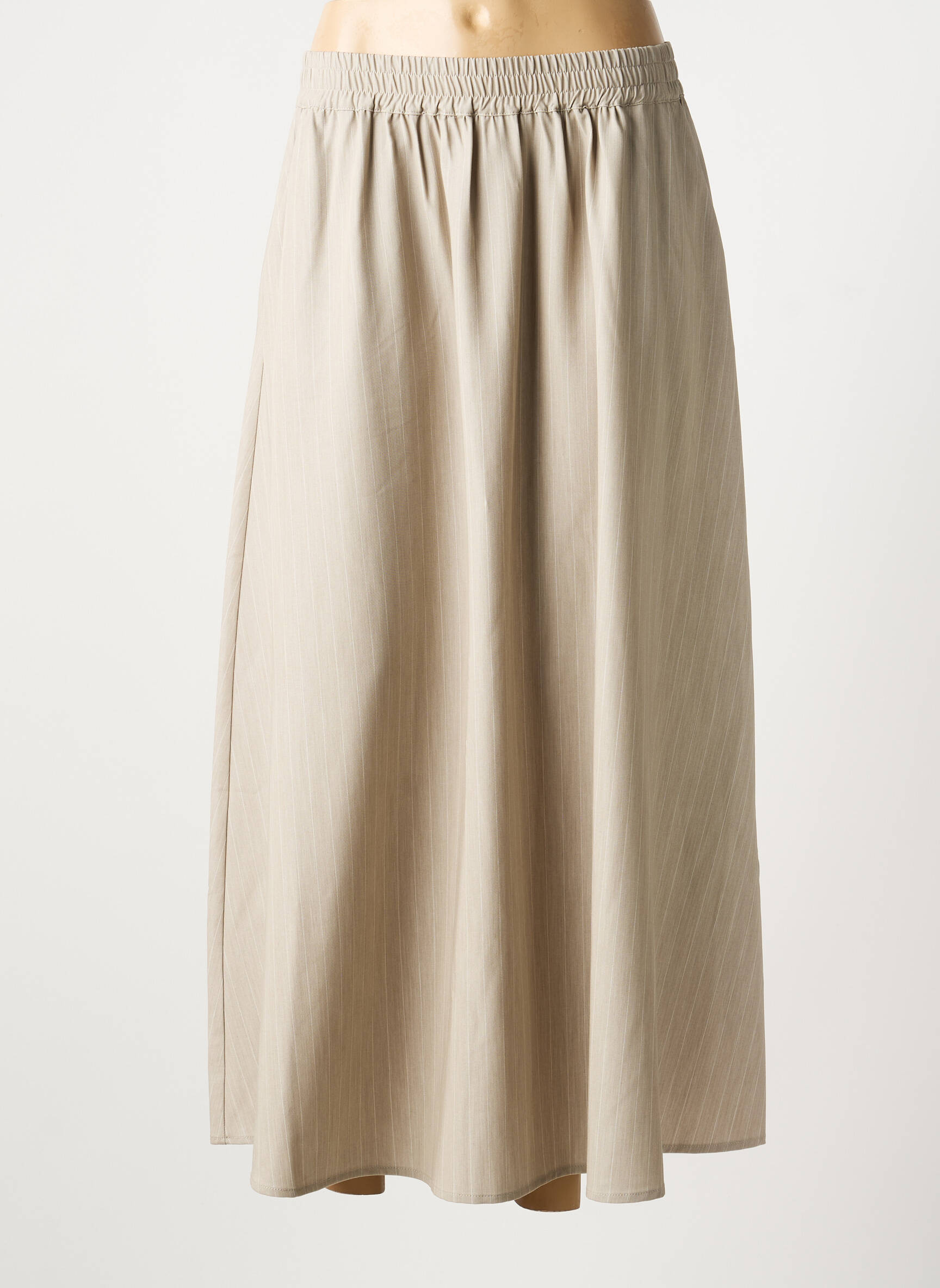 Jupe longue coupe fluide gris KAFFE femme