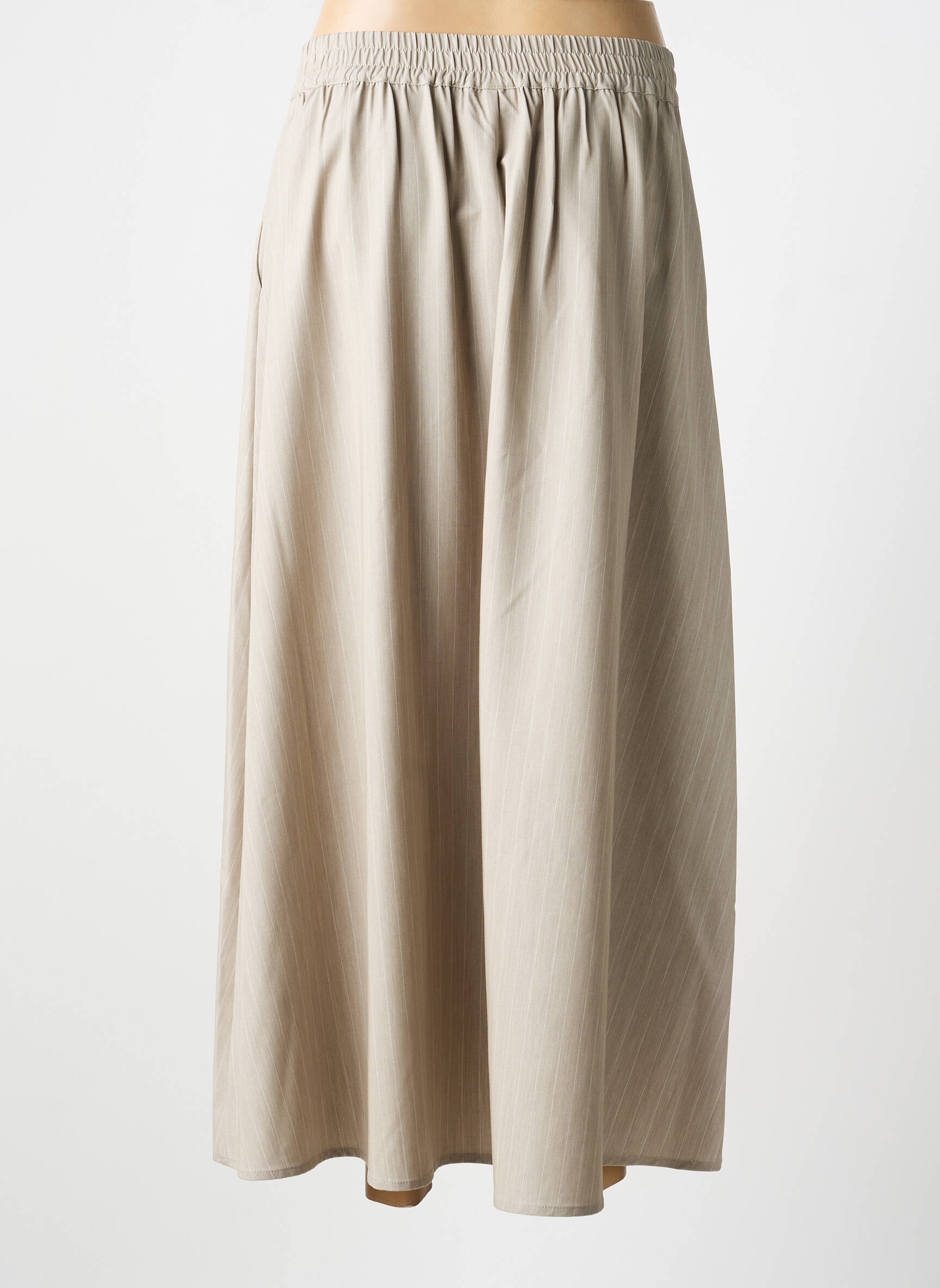 Jupe longue coupe fluide gris KAFFE femme