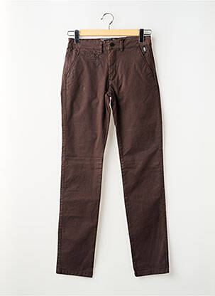 Pantalon droit stretch marron DELAHAYE homme
