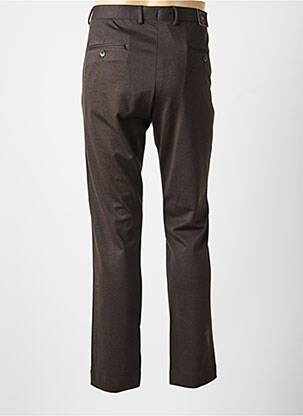Pantalon slim tissage popeline taille normale marron LCDN homme
