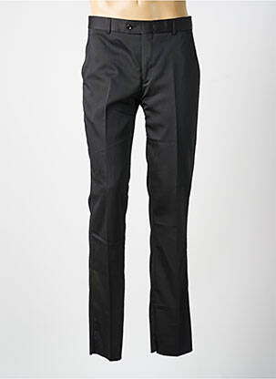 Pantalon droit tissage popeline taille normale noir BARBERINI homme