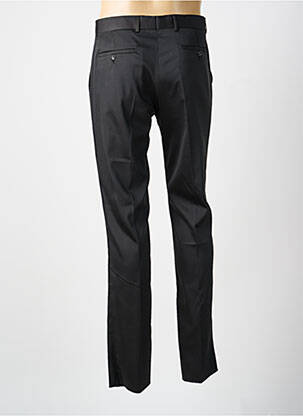Pantalon droit tissage popeline taille normale noir BARBERINI homme