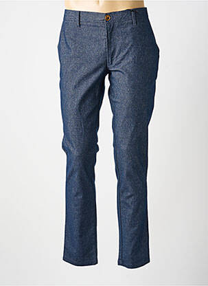 Pantalon droit tissage chiné taille normale bleu IMPACT homme
