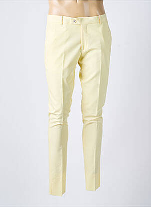 Pantalon droit tissage popeline jaune BARBERINI homme