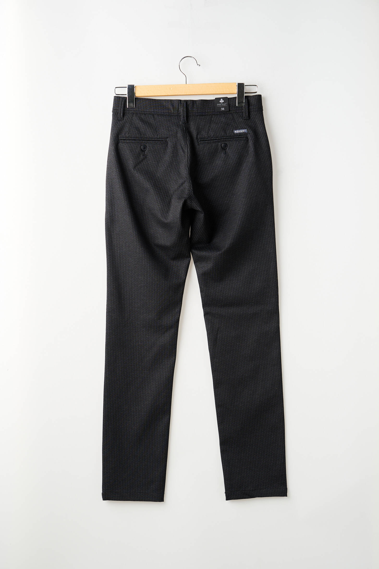 Pantalon droit stretch taille normale gris IMPACT homme