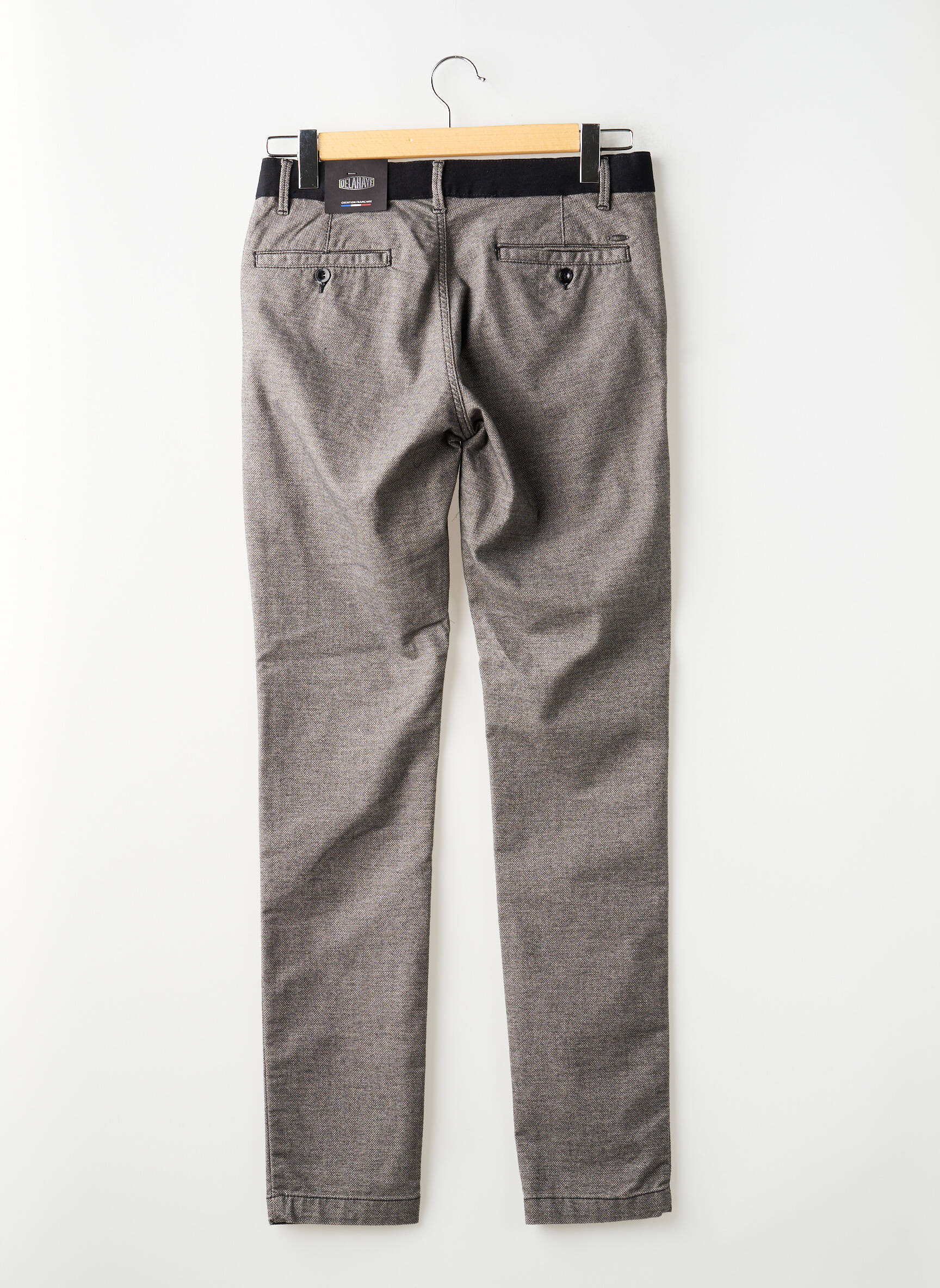 Pantalon droit stretch gris DELAHAYE homme