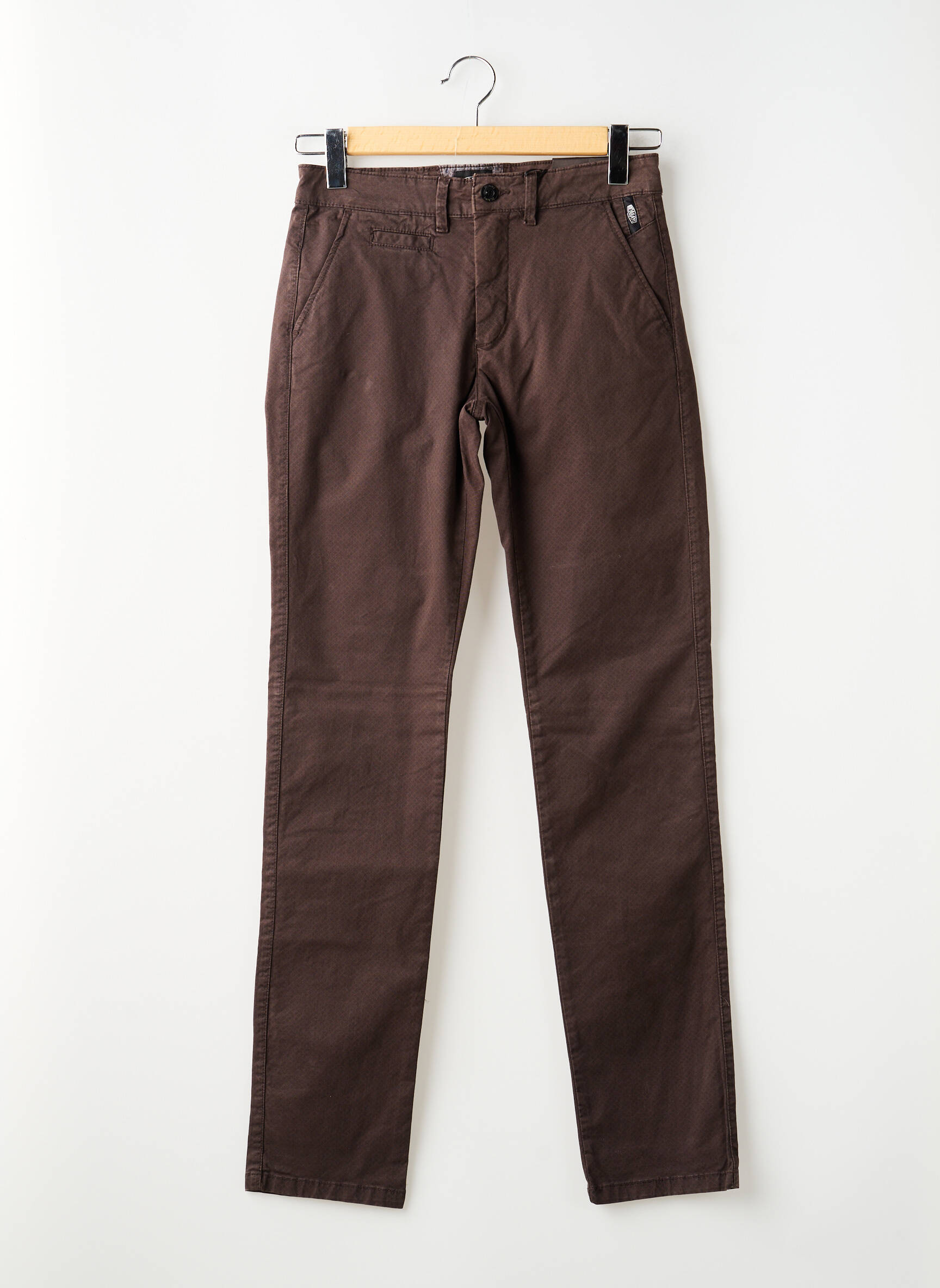 Pantalon droit stretch marron DELAHAYE homme