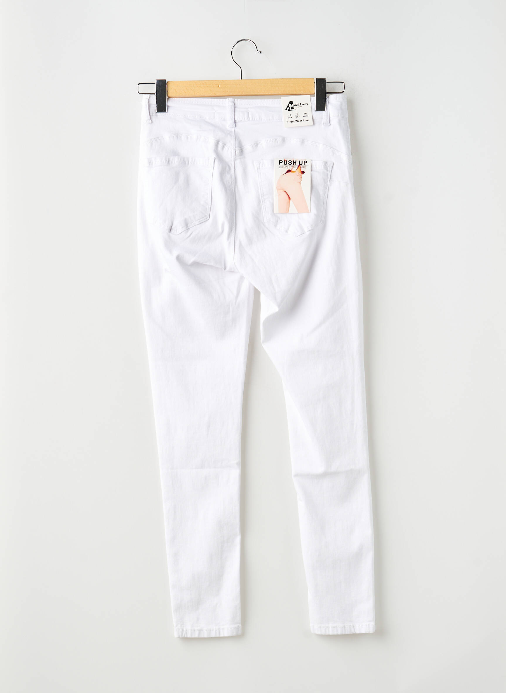 Jeans skinny taille normale taille normale blanc ANA LUCY femme
