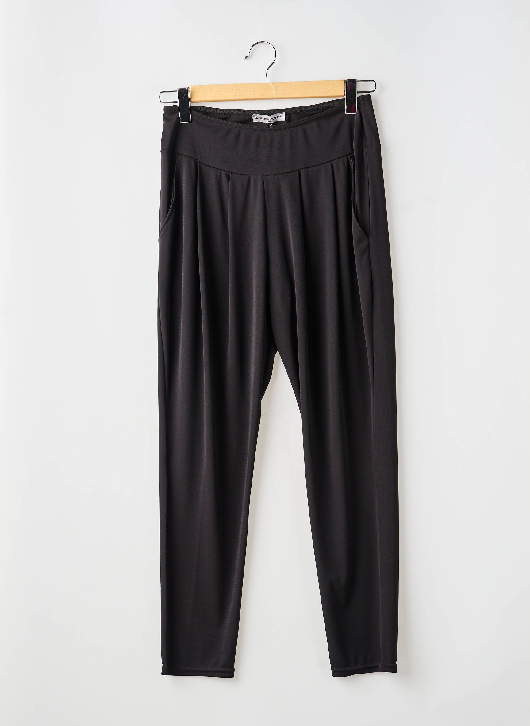 Pantalon slim taille élastique taille normale noir QUINZE HEURES TRENTE femme
