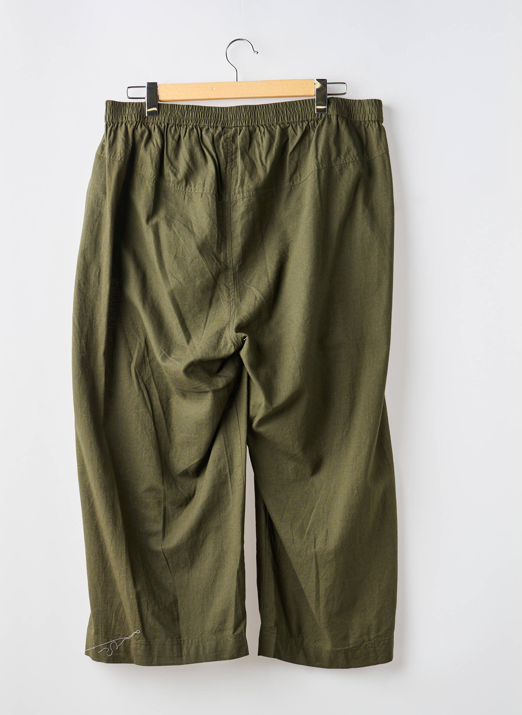 Pantalon 7/8 taille élastique taille normale vert KAFFE femme