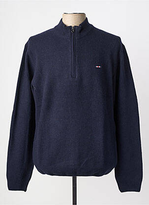 Pull stretch manches longues bleu FQ1924 homme