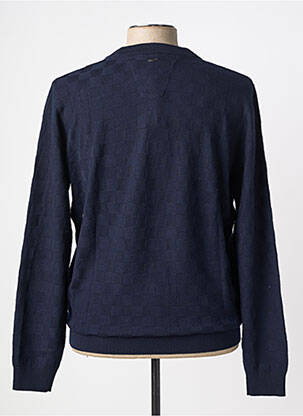 Pull stretch manches longues bleu DELAHAYE homme
