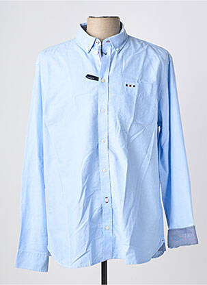 Chemise manches longues poches bleu FQ1924 homme