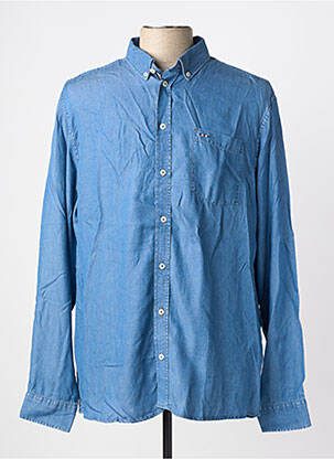 Chemise manches longues poches bleu FQ1924 homme