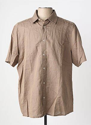 Chemise manches courtes coupe droite marron GARCIA homme