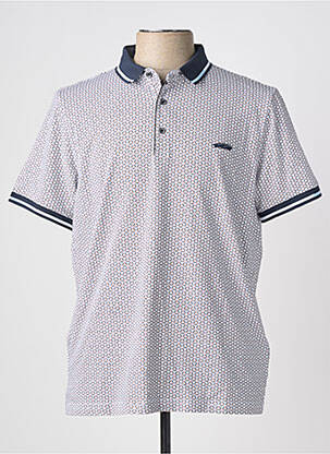Polo tissage jersey manches courtes bleu DELAHAYE homme