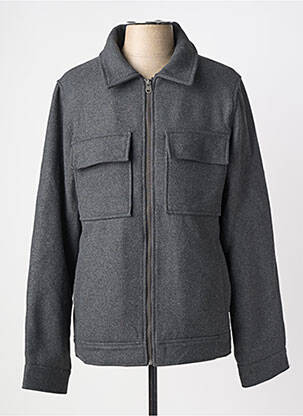 Manteau court tissage chiné sans capuche gris TIFFOSI homme