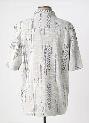 Chemise manches courtes col tailleur gris NO EXCESS homme