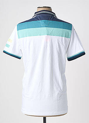 Polo tissage jersey manches courtes blanc DELAHAYE homme