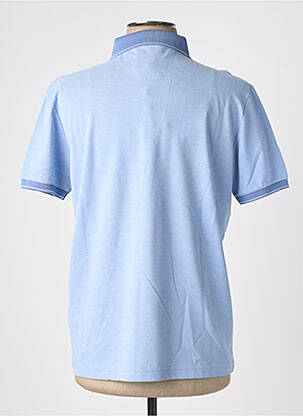 Polo tissage chiné manches courtes bleu DELAHAYE homme