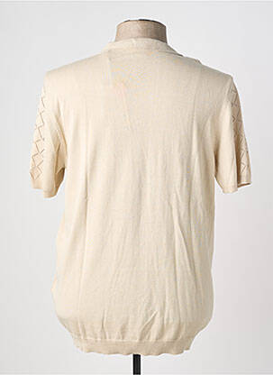 Gilet manches courtes col tailleur beige NO EXCESS homme