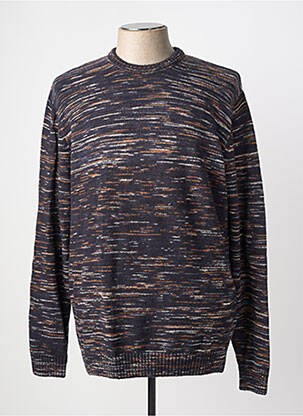 Pull tissage jacquard manches longues bleu NO EXCESS homme
