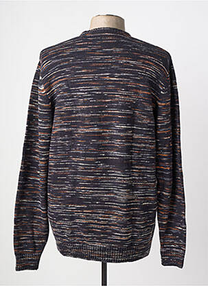Pull tissage jacquard manches longues bleu NO EXCESS homme