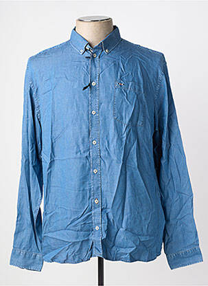 Chemise manches longues poches bleu FQ1924 homme